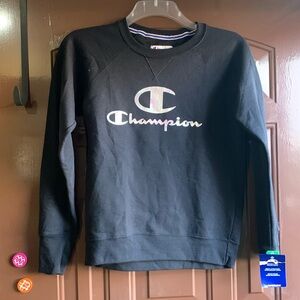 Girls Black Champion Sweatshirt. Size S